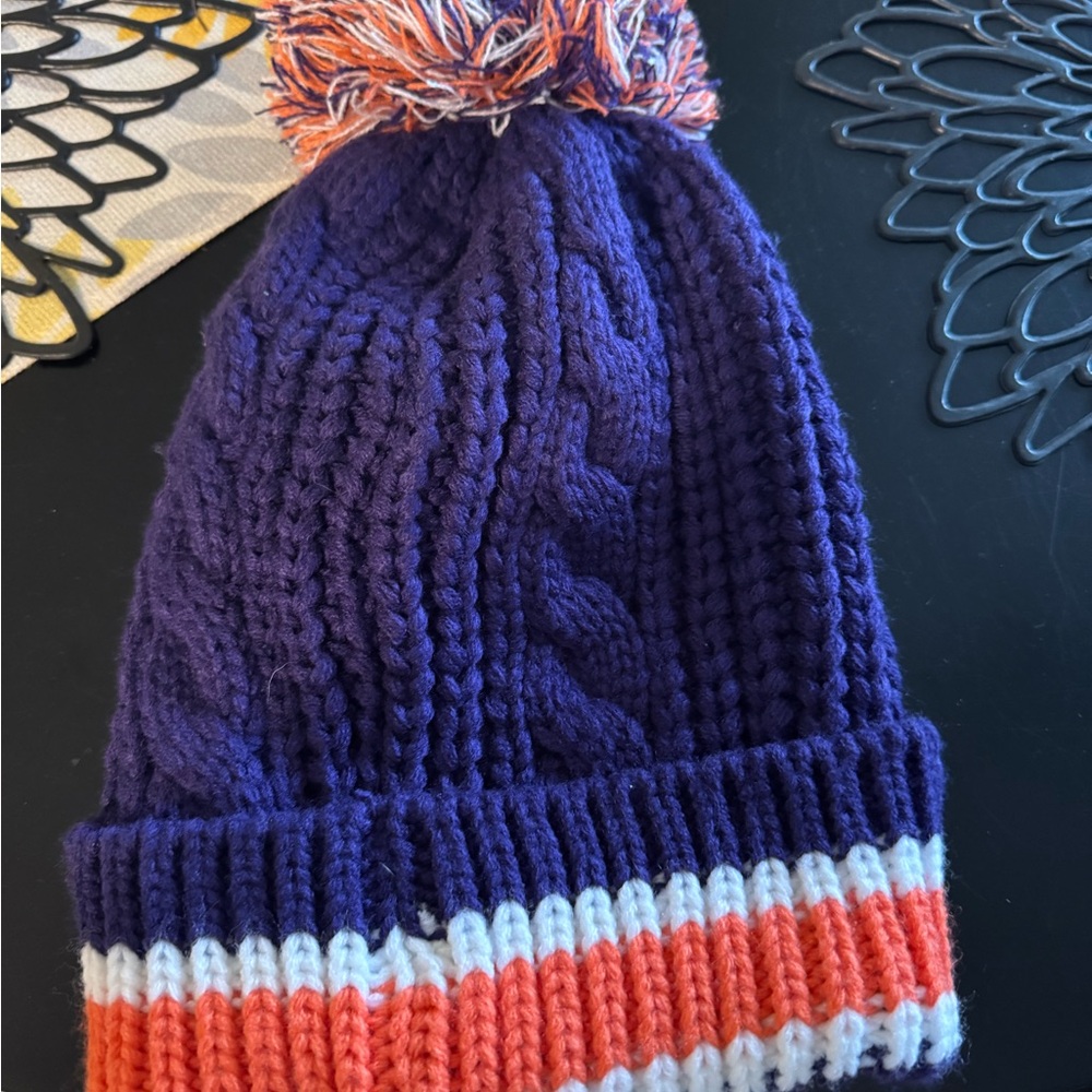 47 Woman’s Purple and Orange Clemson Knit Beanie - Picture 2 of 2
